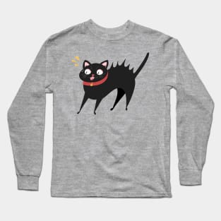 Spooked Cat Long Sleeve T-Shirt